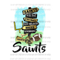 New Orleans Saints Signs football Sublimation transfers Heat Transfer