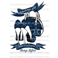 NFL Dallas Cowboys heels Sublimation transfers Heat Transfer