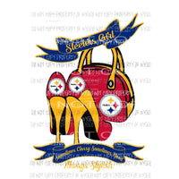 NFL Steelers heels Sublimation transfers Heat Transfer