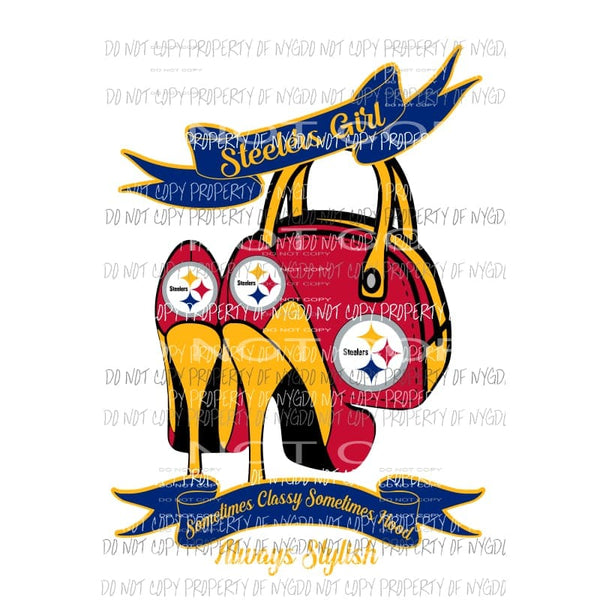 NFL Steelers heels Sublimation transfers Heat Transfer