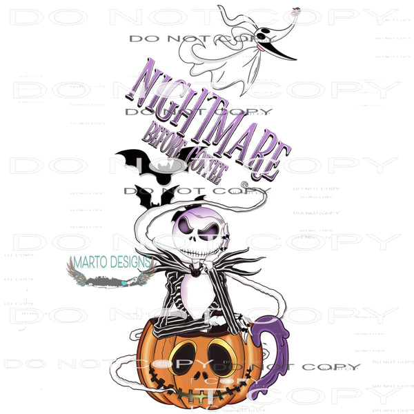 Nightmare Before Coffee Sleeve #6706 Sublimation transfers -