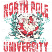 North Pole University #6969 Sublimation transfers - Heat