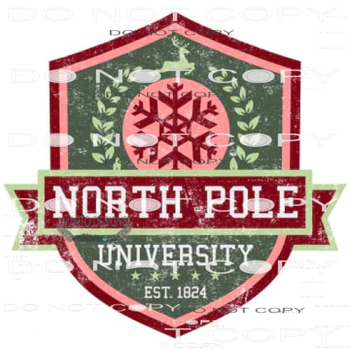 North Pole University #7685 Sublimation transfer - Heat