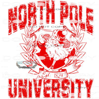 North Pole University #8703 Sublimation transfers - Heat