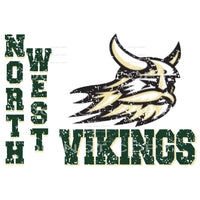 North west Vikings Grunge # 87001 Sublimation transfers -
