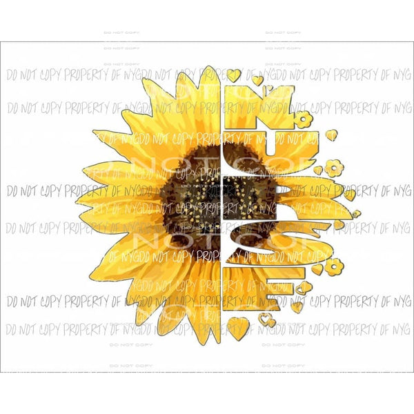 NURSE Sunflower Sublimation transfers Heat Transfer