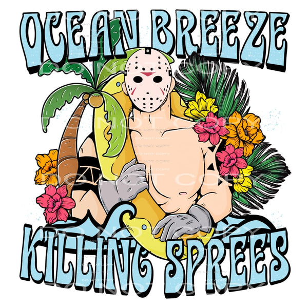 Ocean Breeze Killin Spree #4589 Sublimation transfers - Heat