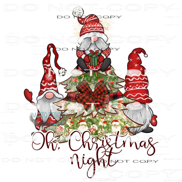 Oh Christmas Night #8454 Sublimation transfers - Heat