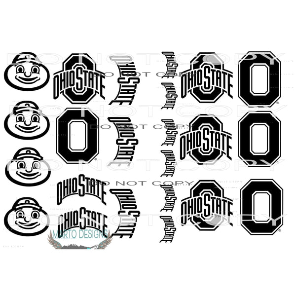 Ohio Gang Sheet 31 transfers Sublimation transfers - adult