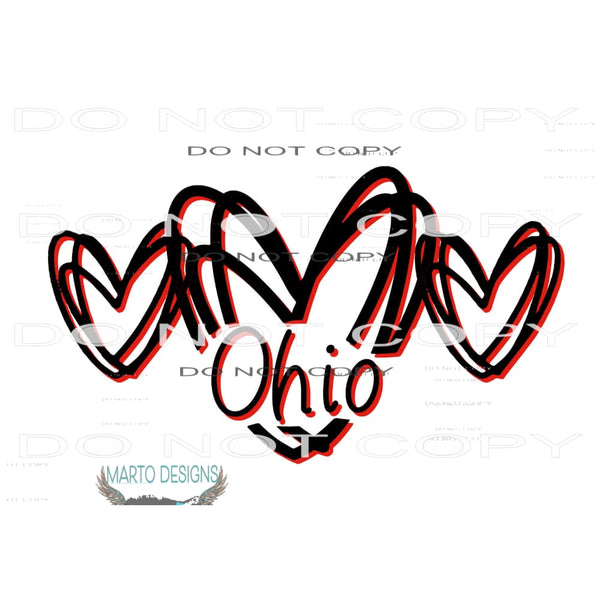 Ohio heart # 1054 Sublimation transfers - Heat Transfer