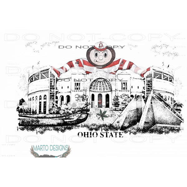 Ohio State Black # 1111 Sublimation transfers - Heat