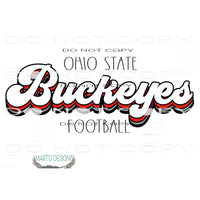 ohio state buckeyes retro 1 Sublimation transfers - Heat