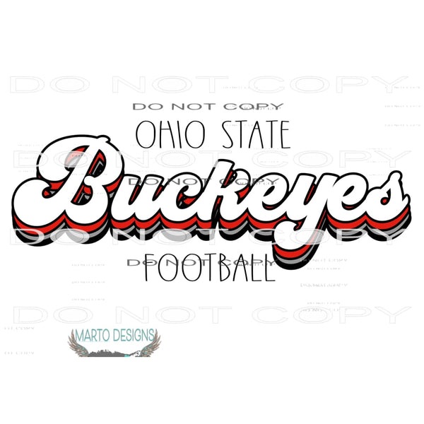 ohio state buckeyes retro 1 Sublimation transfers - Heat