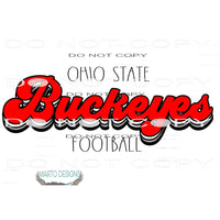 ohio state buckeyes retro 2 Sublimation transfers - Heat