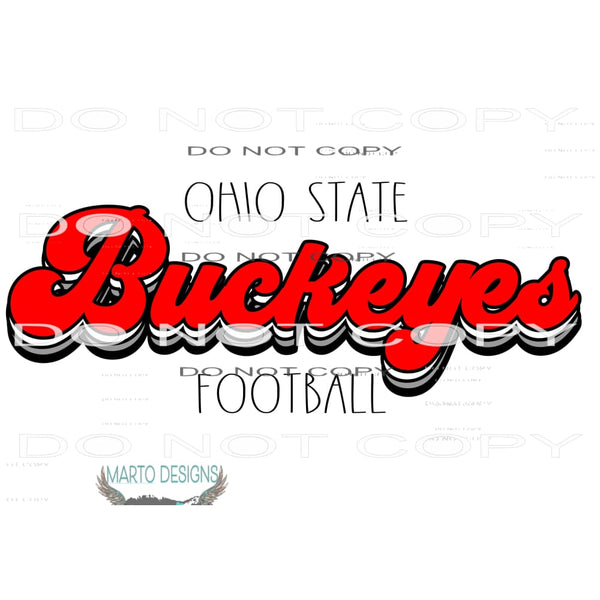 ohio state buckeyes retro 2 Sublimation transfers - Heat