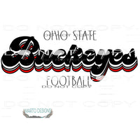 ohio state buckeyes retro 3 Sublimation transfers - Heat
