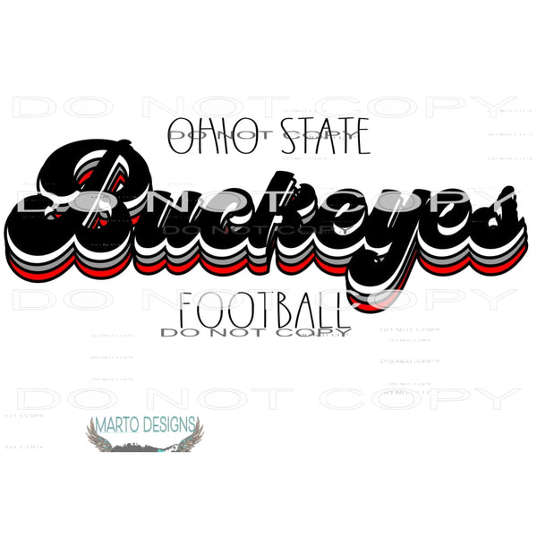 ohio state buckeyes retro 3 Sublimation transfers - Heat