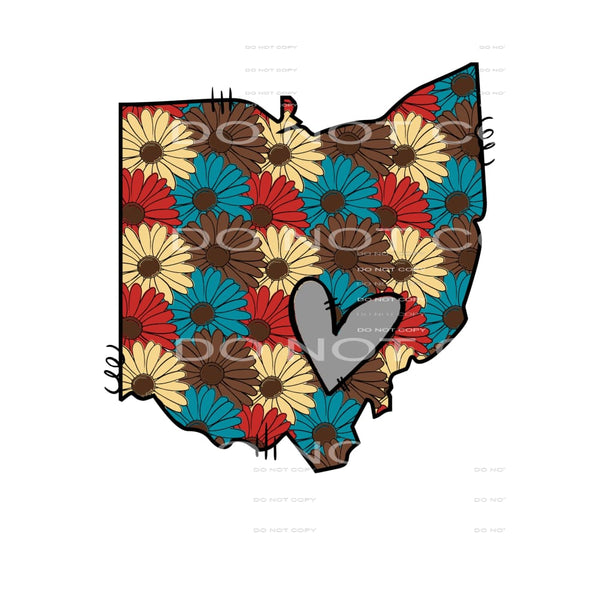 ohio state flowers # 14445 Sublimation transfers - Heat