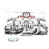 Ohio State Stadium # 1111 Black Sublimation transfers