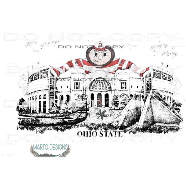 Ohio State Stadium # 1111 Black Sublimation transfers