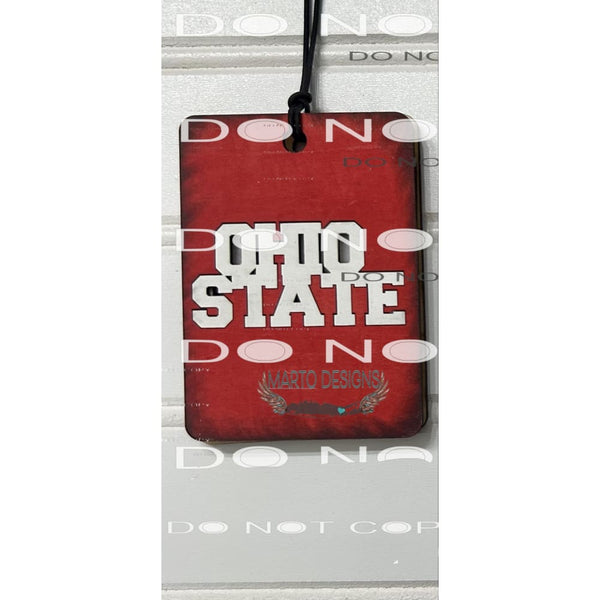 Ohio State Wood Air Freshies comes with 2 reusable air
