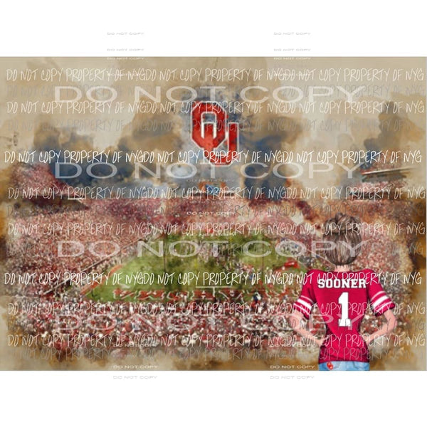 Oklahoma girl and stadium Sublimation transfers Heat Transfer