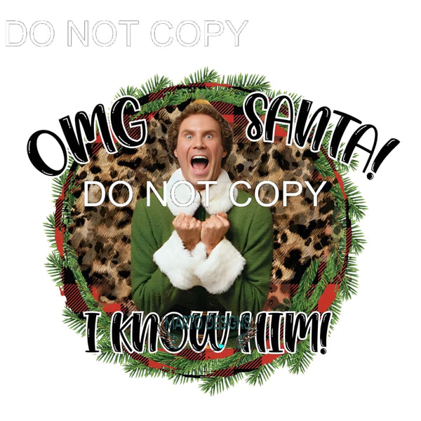 OMG Santa #182 Sublimation transfers - Heat Transfer