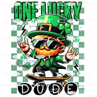 One Lucky Dude #9533 Sublimation transfers - Heat Transfer