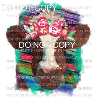 Painted cow serape Sublimation transfers Heat Transfer