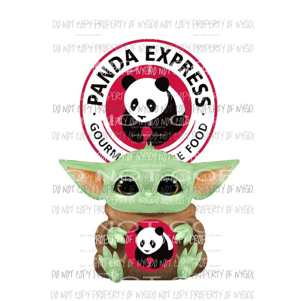 panda express yoda Sublimation transfers Heat Transfer