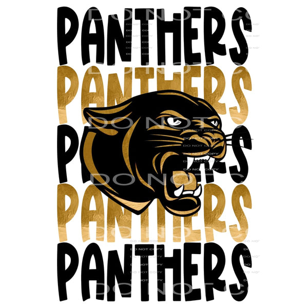 Panthers Black and gold # 89911 Sublimation transfers - Heat