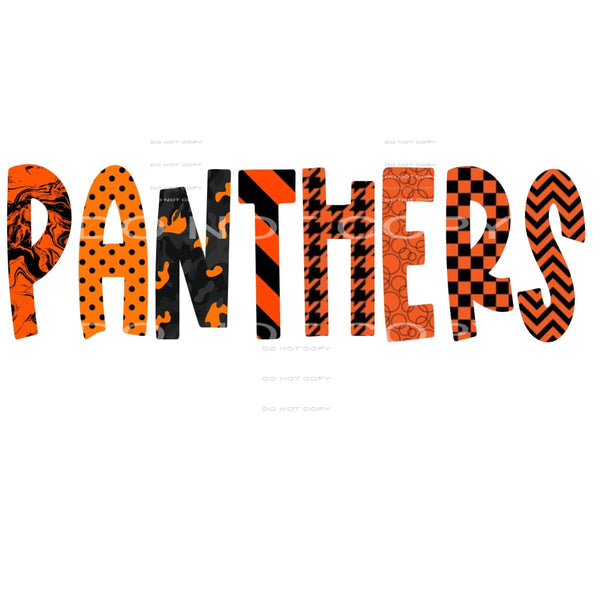 panthers orange and black # 66012 Sublimation transfers -