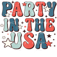 Party In The USA #4981 Sublimation transfers - Heat Transfer
