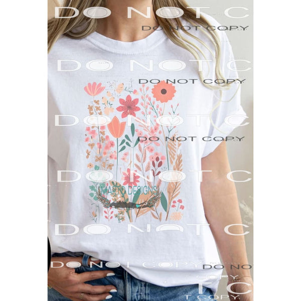 pastel wildflowers # 1811 Sublimation transfers - Heat