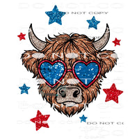 Patriotic Heifer #10339 Sublimation transfers - Heat