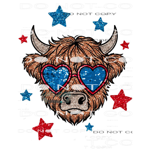 Patriotic Heifer #10339 Sublimation transfers - Heat