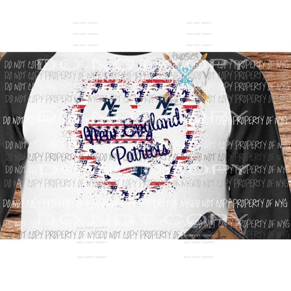 Patriots 1 Heart sublimation transfer Heat Transfer