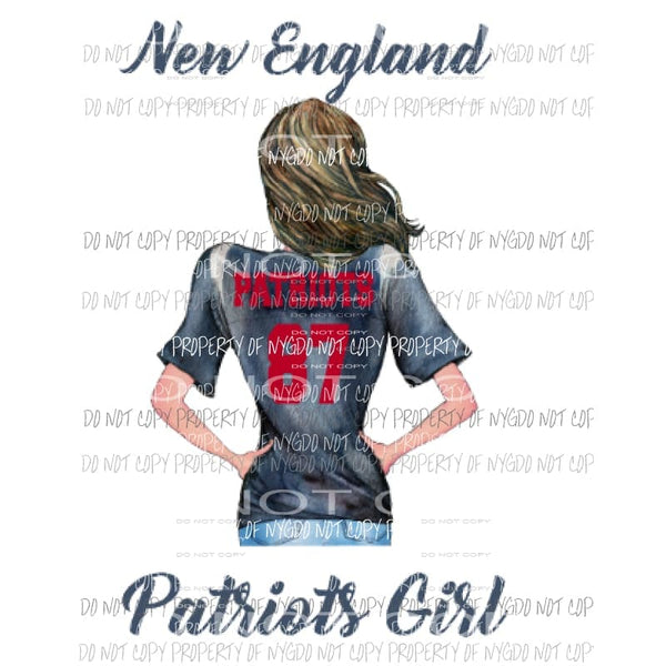 Patriots Girl Sublimation transfers Heat Transfer