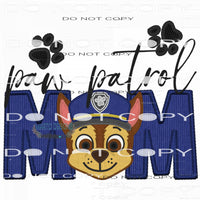Paw Patrol Mom #7636 Sublimation transfers - Heat Transfer