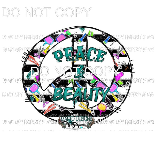 Peace & Beauty Hairdresser #1 Sublimation transfers Heat Transfer