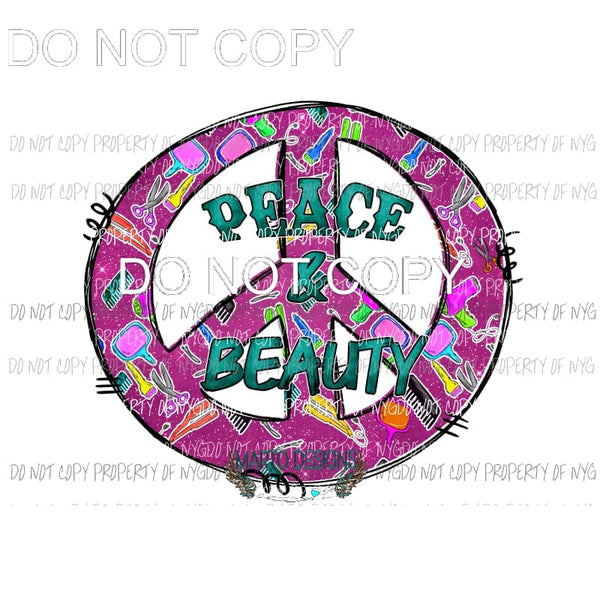 Peace & Beauty Hairdresser #2 Sublimation transfers Heat Transfer