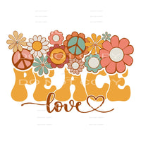 Peace Love #5518 Sublimation transfers - Heat Transfer