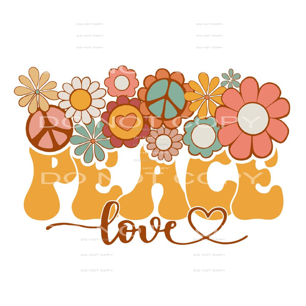 Peace Love #5518 Sublimation transfers - Heat Transfer