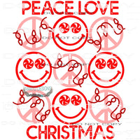 Peace Love Christmas #7504 Sublimation transfers - Heat