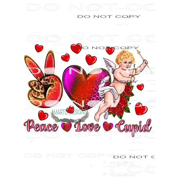 Peace Love Cupid #8707 Sublimation transfers - Heat Transfer