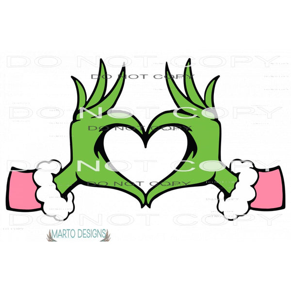 Peace Love Grinch #7586 Sublimation transfers - Heat