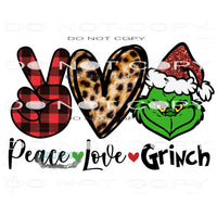 Peace Love Grinch #8349 Sublimation transfers - Heat
