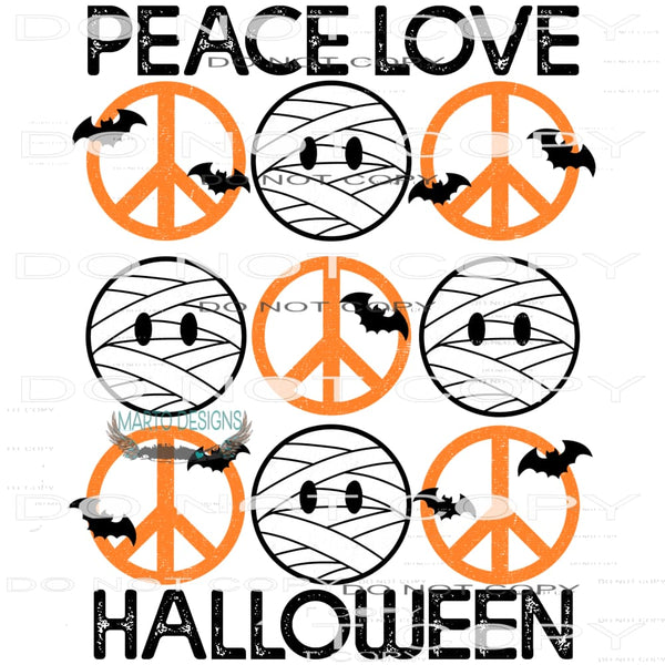 Peace Love Halloween #6098 Sublimation transfers - Heat