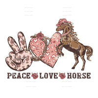 Peace Love Horse #5701 Sublimation transfers - Heat Transfer