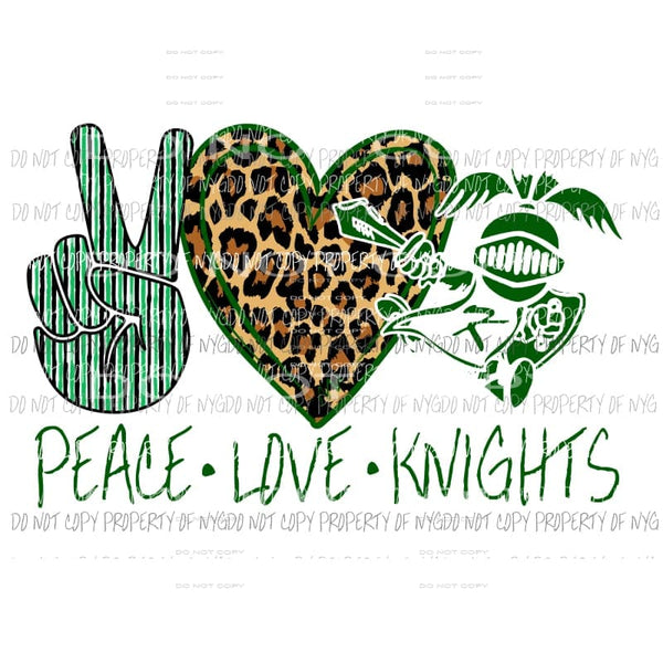 Peace Love Knights 2 Sublimation transfers Heat Transfer
